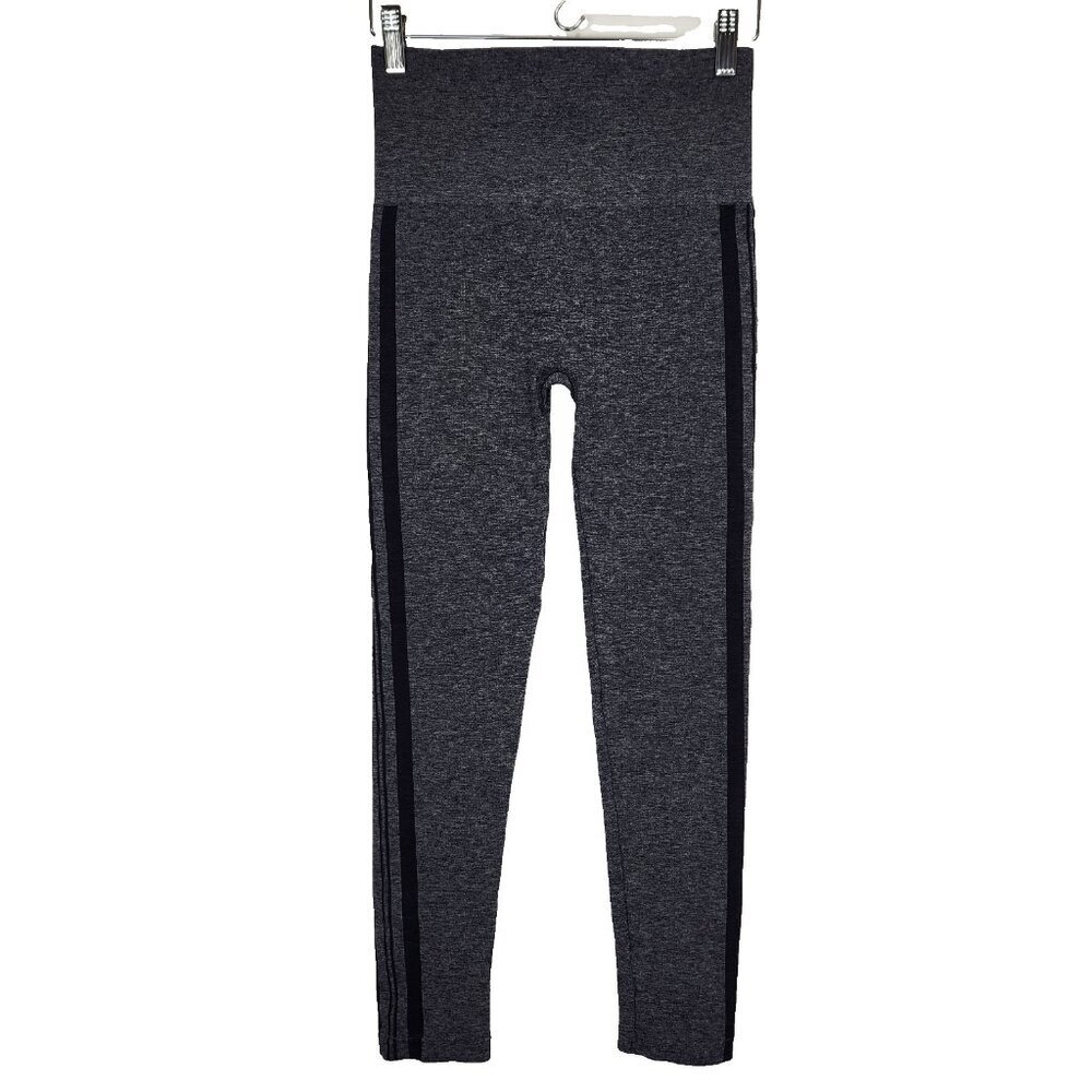 Assets‎ Red Hot Label SPANX Seamless Leggings L Gray Side Stripe Activewear